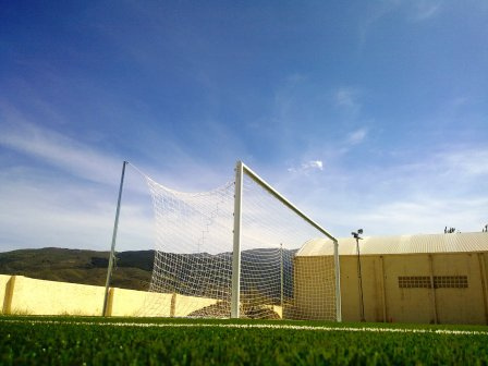 Nuevas Porterias del estadio Montagón por Album de fotos de deportes de Abla - Almeria.