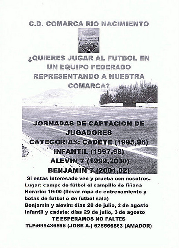 CAPTACIÓN COMARCA RIO NACIMIENTO por Album de fotos de deportes de Abla - Almeria.